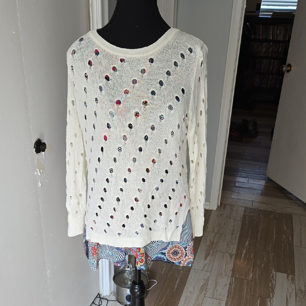 P344. Desigual Multicolour Floral Shirt